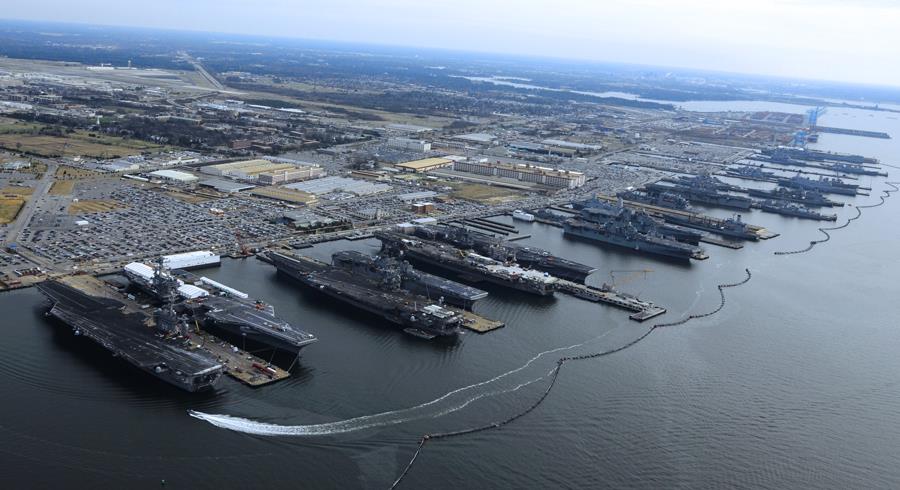 Boat Piers at Naval Station Norfolk